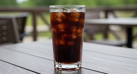 Glass of cola.