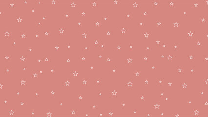 Seamless dusty pink star outline pattern vector. Cute celestial background for kids, nursery prints, fabric, wrapping paper, wallpapers, and dreamy sky-themed designs. Perfect for feminine and soft ae