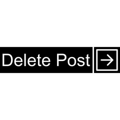 Delete Post Vector Icon