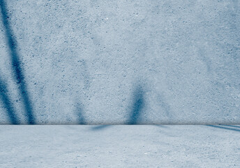 Indigo background summer wall studio room solid kitchen podium floor backdrop product scene shadow...