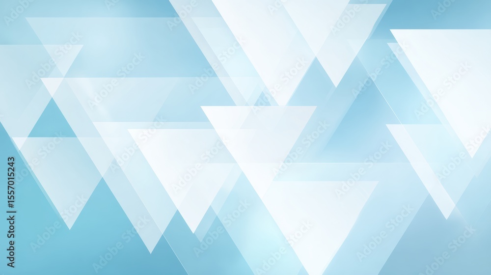 Poster abstract geometric background with overlapping light blue triangles. perfect for modern design proje