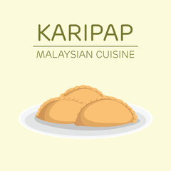 Karipap Malaysia Cuisine Vector Art I Curry Puff