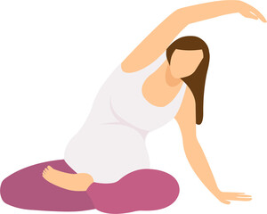 Prenatal Side Stretch Pose