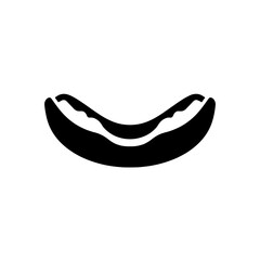 Hot Dog Delight: A minimalist monochrome illustration of a delectable hot dog, presented in a simple, clean, and inviting style.