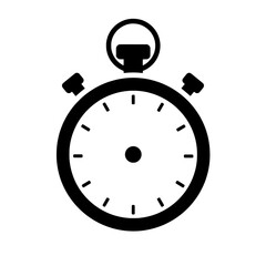Chronograph Time Measurement: A minimalist illustration of a stopwatch, meticulously crafted to convey the essence of timekeeping and precision.