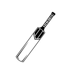 Cricket Bat Icon: A stylish black and white illustration of a cricket bat, perfect for sports-themed designs and applications.  