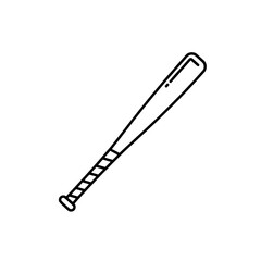 Line Art Baseball Bat: A minimalist line art illustration of a baseball bat, perfect for sports-themed designs.