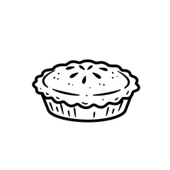 Savory Pastry Perfection: A photorealistic illustration of a delicious pie, capturing its freshly baked crust and inviting presence.