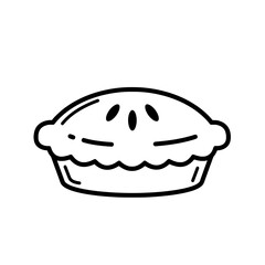 Simple Pie Delight: A classic, appetizing pie sits in monochrome.