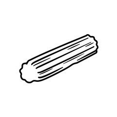 Line art illustration of a Churro 
