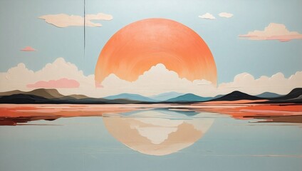 Mountains Whisper Through Soft Abstract Lines
