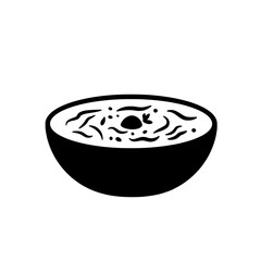 Bowl of Soup Vector Graphic: A simple and elegant vector illustration of a bowl of soup, perfect for adding a touch of culinary charm to your project.