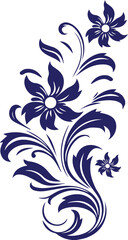 Elegant Floral Vector Design, Abstract Floral Illustration, Botanical Vector Art, Floral Vector Elements Set, Decorative Floral Pattern