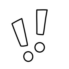 spark exclamation line vector