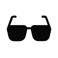 Stylish Sunglasses Glyph Icon - Summer Fashion & Eye Protection Symbol