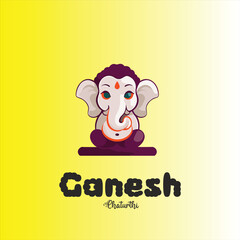 Ganesh Chaturthi with golden shiny Lord Ganesheople celebrating Lord Ganpati background for Ganesh Chaturthi festival of India