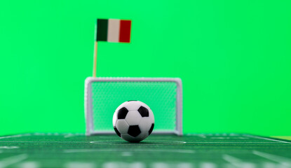 Soccer ball with Italian flag