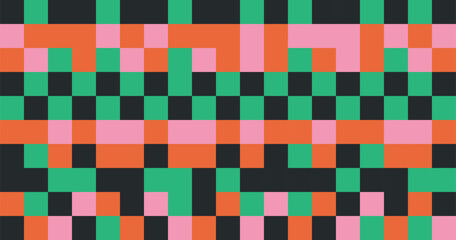 Abstract pixel background graphic vector. Modern digital colorful wallpaper. Pixel mode illustration for branding, cover, advertising, web, poster, banner.