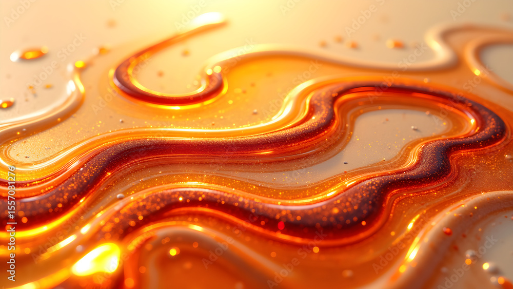 Aufkleber fluid layers & warm gradients. abstract textures with diffused light create a dreamy, layered effect