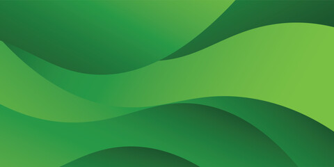 Minimalist banner Abstract green wavy background.