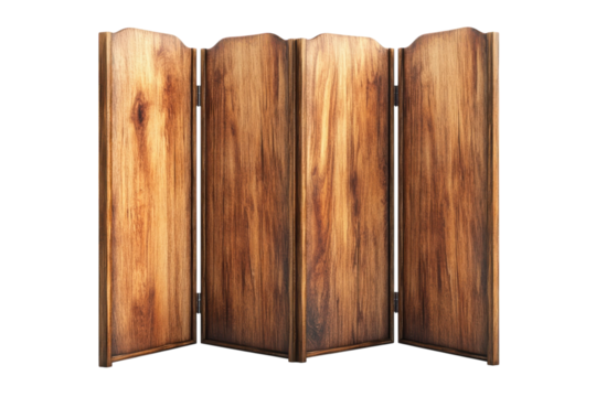 Rich Wooden Room Divider Privacy Screen Antique Panel Oriental Asian Style Interior Decor on transparent background