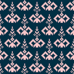 seamless knitted pattern with snowflakes
