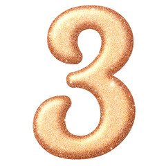 3d golden number 3