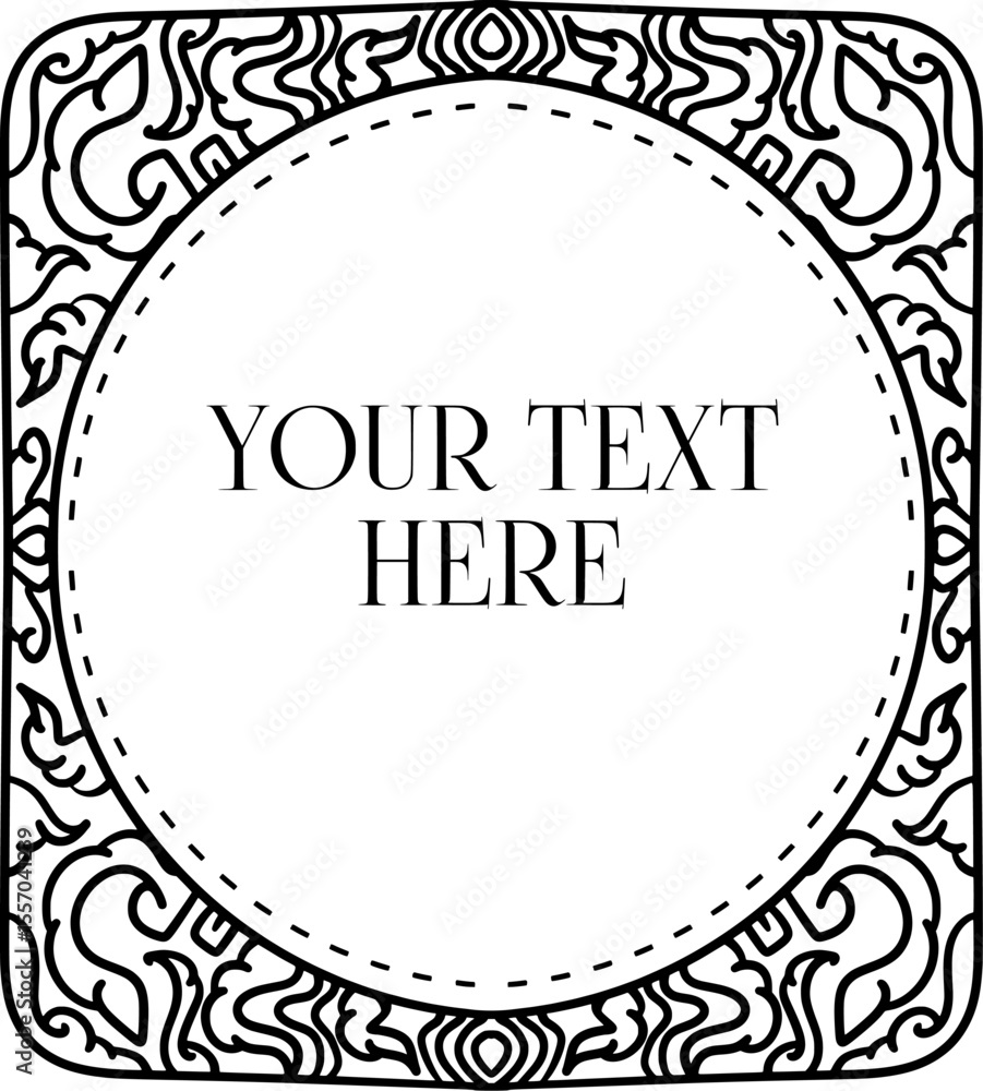 Fototapete ornamental design element frame with the text 