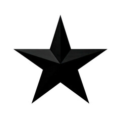 Obraz premium Black star geometric art dark background abstract design, isolated on transparent background, perfect cutout, PNG
