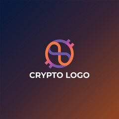 Vibrant infinity logo in violet and multicolor tones. Ideal for tech. crypto. blockchain branding. Represents innovation. continuity. and modern digital identity in futuristic design concepts.