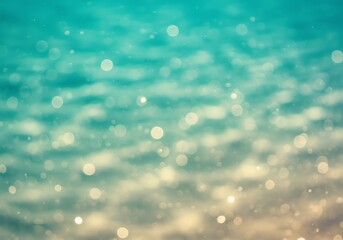 Abstract Teal and Beige Water Bokeh Background Texture