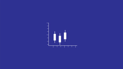 Fototapeta premium Abstract simple bar chart line Icon isolated, business graph chart stock icon simple vector illustration.
