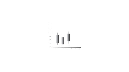 Abstract  simple bar chart line Icon isolated, business graph chart stock icon simple on white background.
