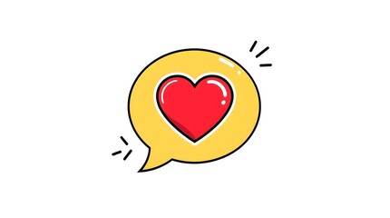 Heart Emoji with Speech Bubble