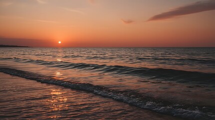 Fototapeta premium Beautiful sunset by the ocean