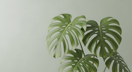 Monstera leaf patterned plant