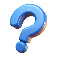 Naklejka premium Plastic Question Mark 3D Icon