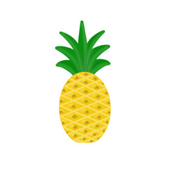 Simple digital illustration of a pineapple on white background