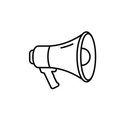 illustration of megaphone icon with simple line style