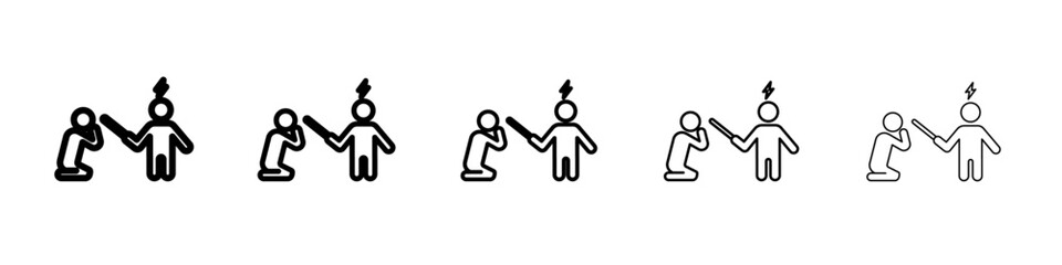 abuse icon vector outline symbol or illustration