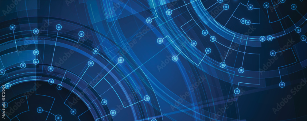Poster abstract futuristic circuit board technology data concept nodern background