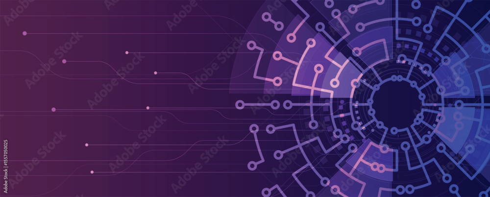 Aufkleber Abstract futuristic circuit board technology data concept nodern background