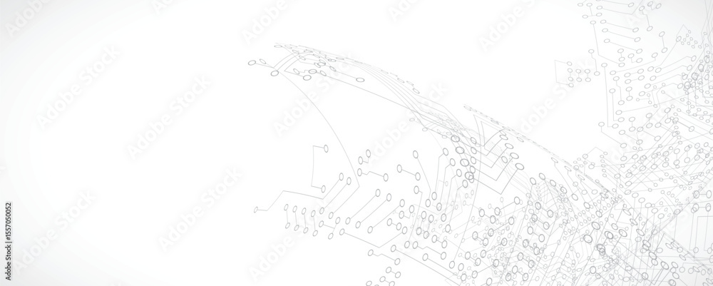 Leinwandbilder abstract futuristic circuit board technology data concept nodern background