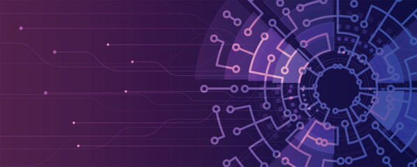 Obraz premium Abstract futuristic circuit board technology data concept nodern background