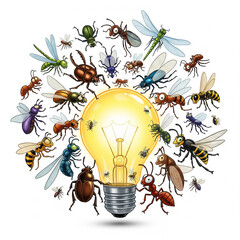 vector illustration of a light bulb