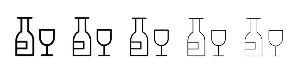 alcohol icon vector outline symbol or illustration