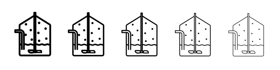 anaerobic digestion biomass icon vector outline symbol or illustration