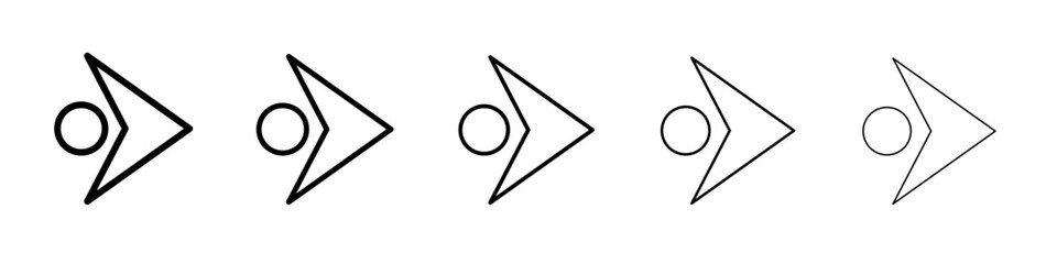 arrow icon vector outline symbol or illustration