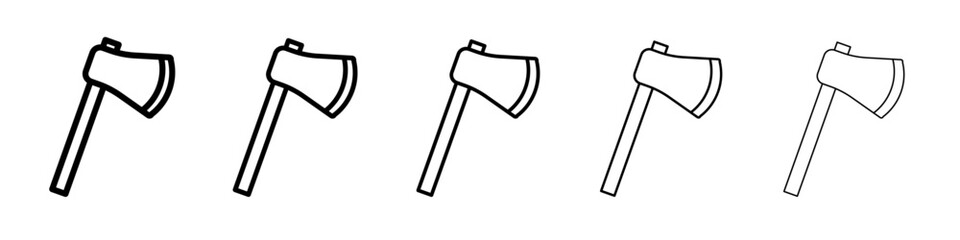 ax tool icon vector outline symbol or illustration