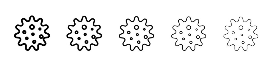 Bacteria icon vector outline symbol or illustration